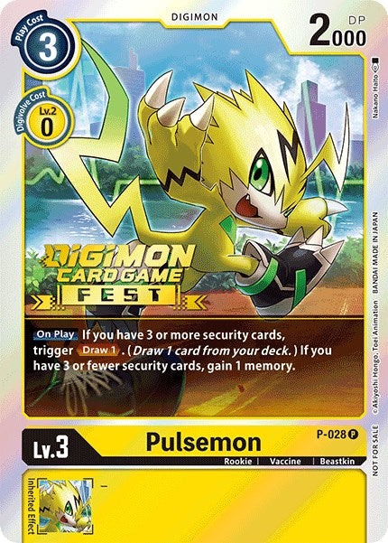 Pulsemon [P-028] (Digimon Card Game Fest 2022) [Promotional Cards] | Arkham Games and Comics