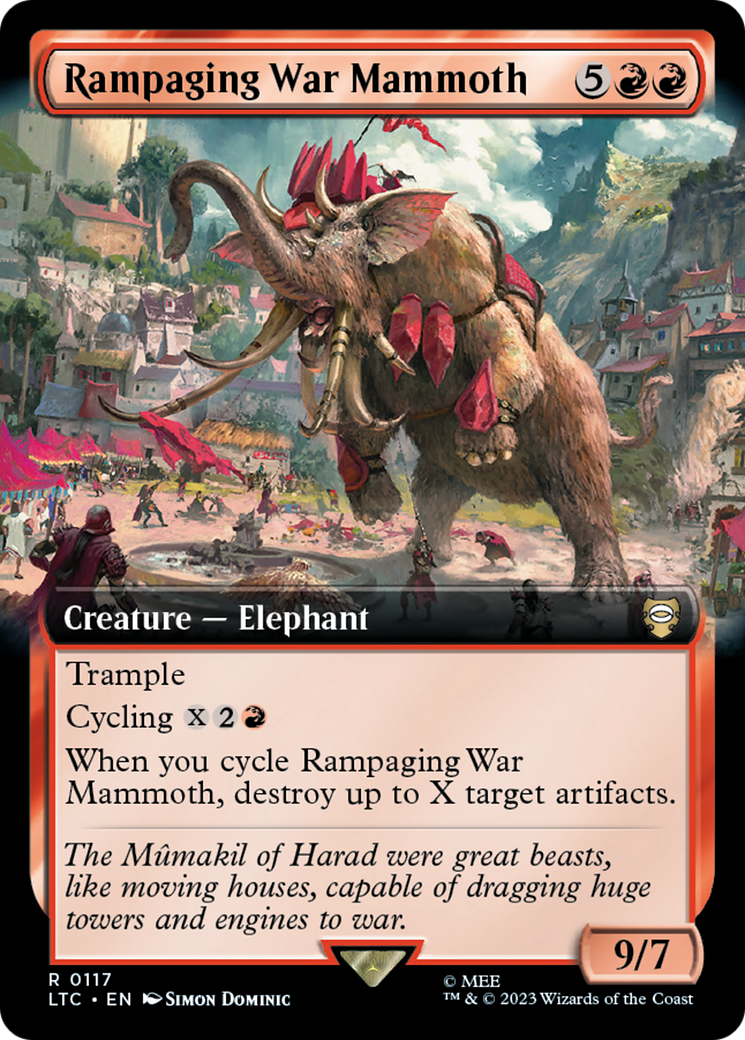 Rampaging War Mammoth (Extended Art) [The Lord of the Rings: Tales of Middle-Earth Commander] | Arkham Games and Comics