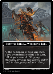 Bounty: Eriana, Wrecking Ball // Bounty Rules Double-Sided Token [Outlaws of Thunder Junction Commander Tokens] | Arkham Games and Comics