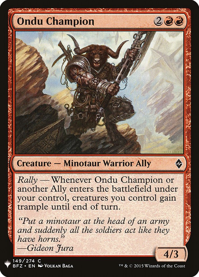 Ondu Champion [Mystery Booster] | Arkham Games and Comics