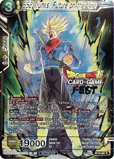 SS2 Trunks, Future on the Line (Card Game Fest 2022) (BT16-081) [Tournament Promotion Cards] | Arkham Games and Comics