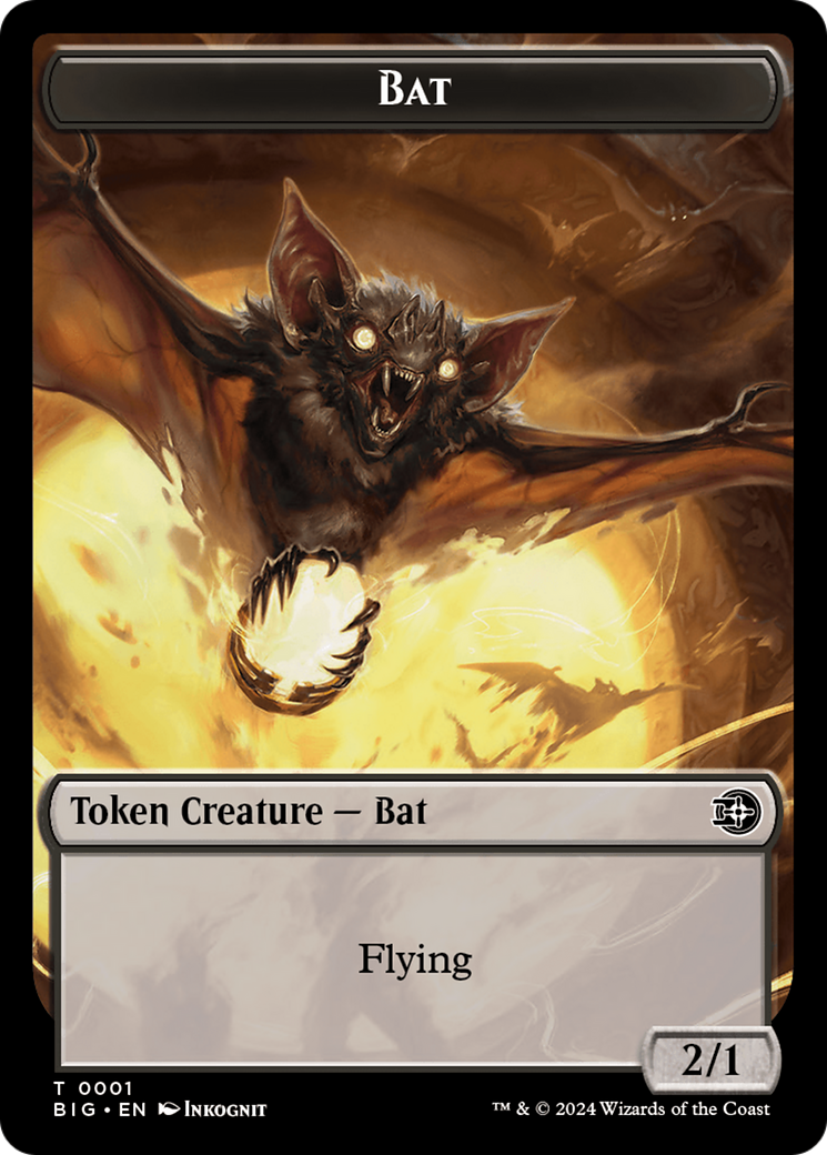 Treasure // Bat Double-Sided Token [Outlaws of Thunder Junction Tokens] | Arkham Games and Comics