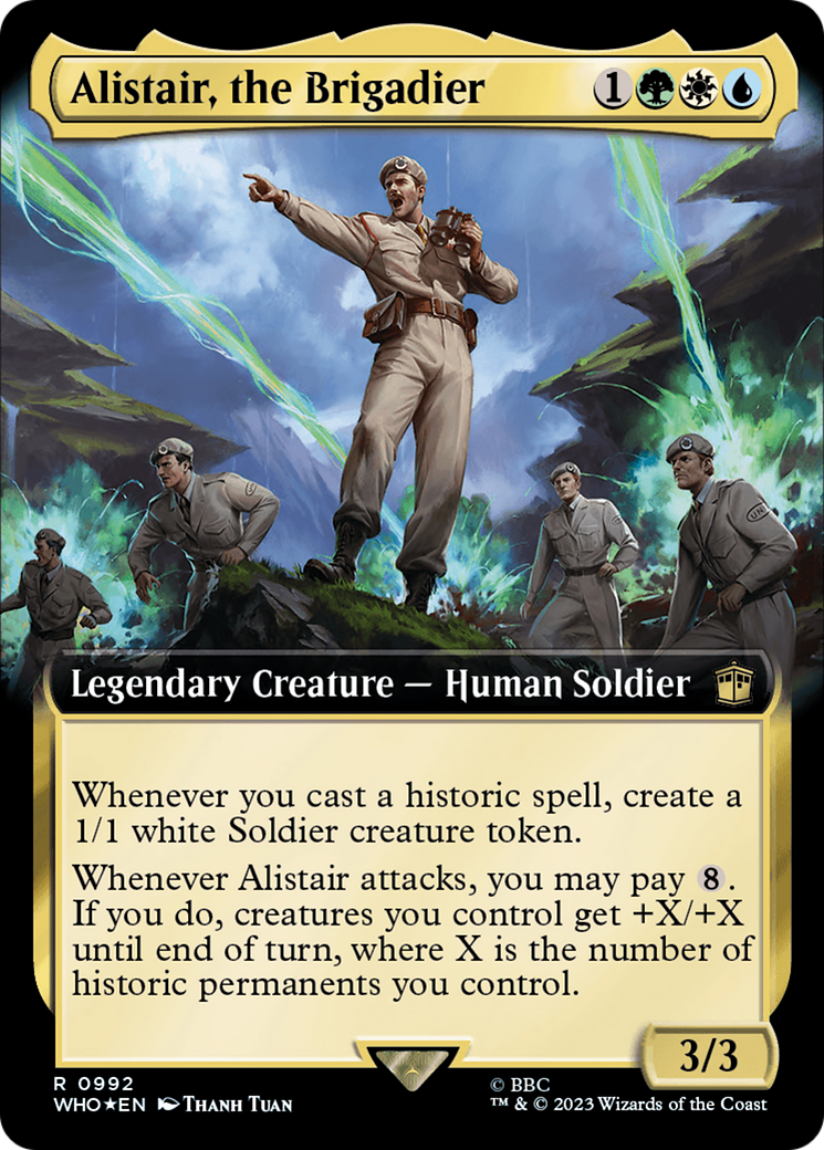 Alistair, the Brigadier (Extended Art) (Surge Foil) [Doctor Who] | Arkham Games and Comics