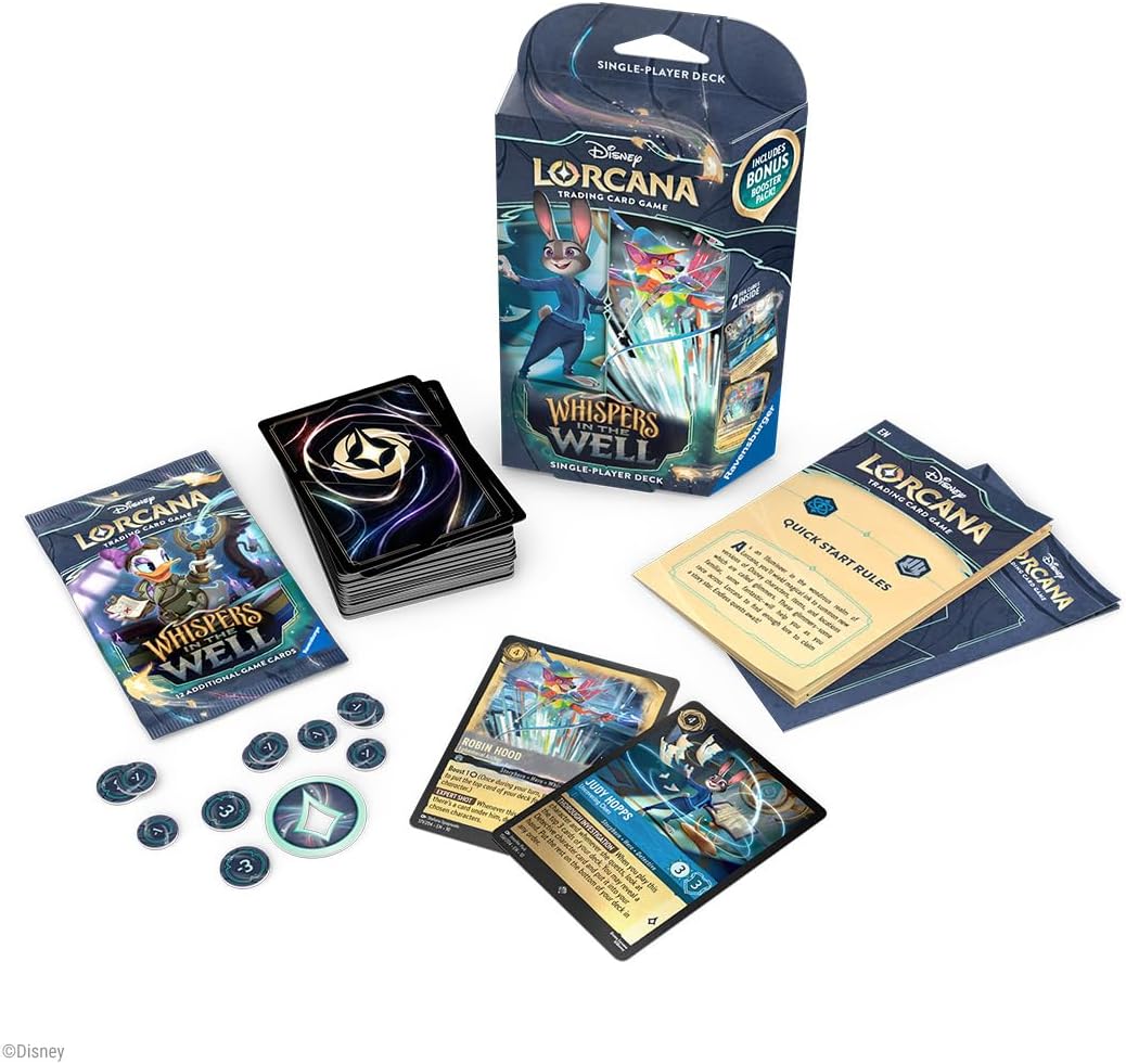 Lorcana  Whispers in The Well Starter Deck - Sapphire & Steel | Arkham Games and Comics