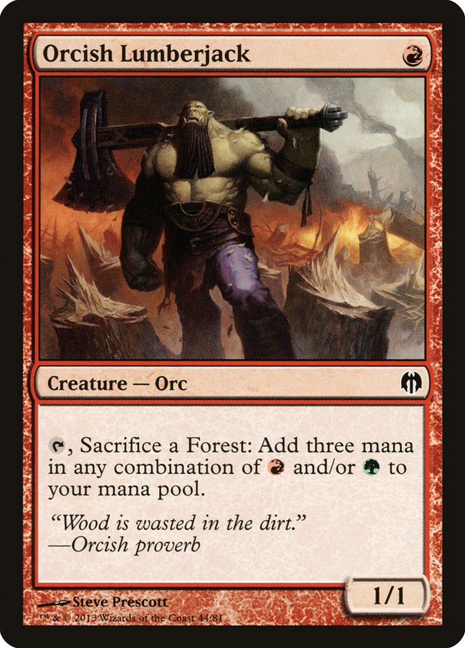 Orcish Lumberjack [Duel Decks: Heroes vs. Monsters] | Arkham Games and Comics