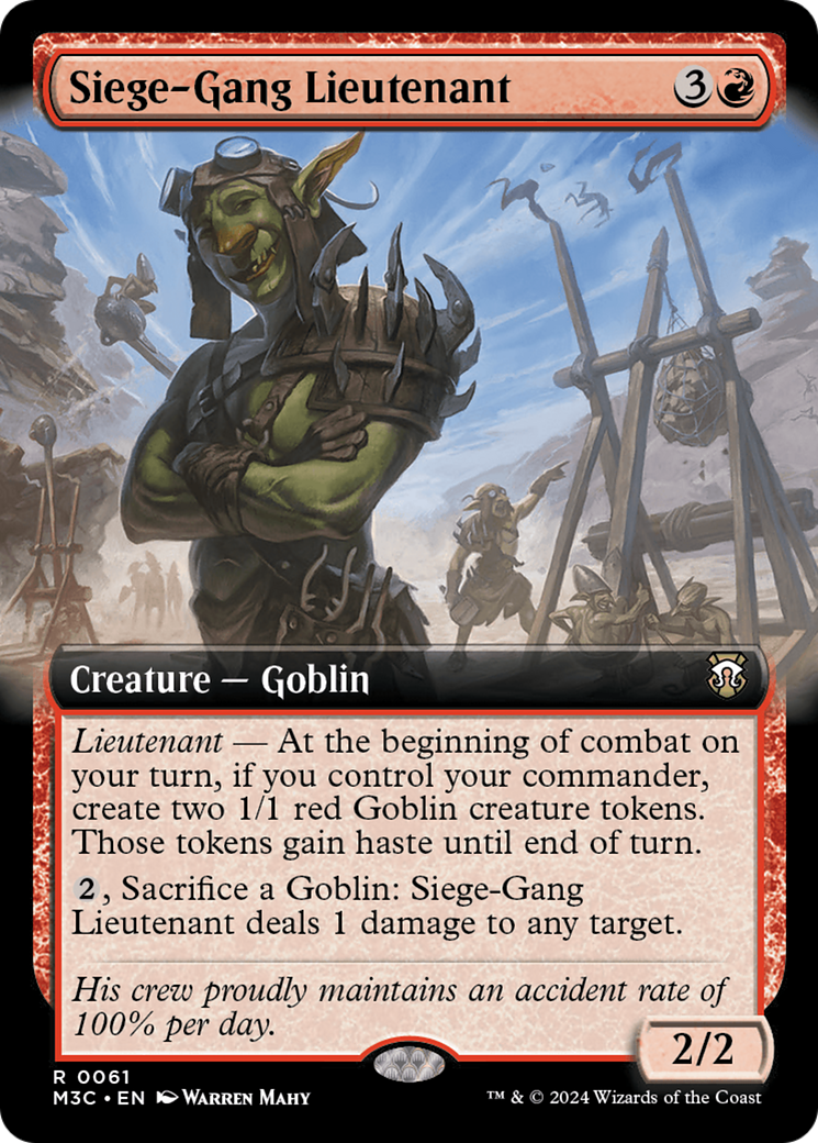 Siege-Gang Lieutenant (Extended Art) [Modern Horizons 3 Commander] | Arkham Games and Comics