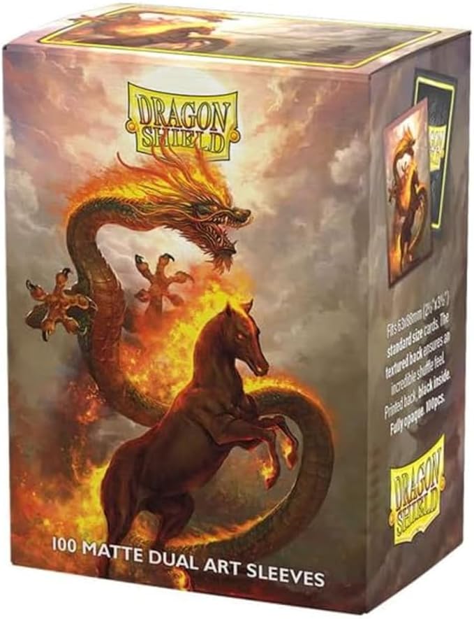 Dragon Shield Matte Dual Art Sleeves | Fire Horse | 100 CT | Arkham Games and Comics