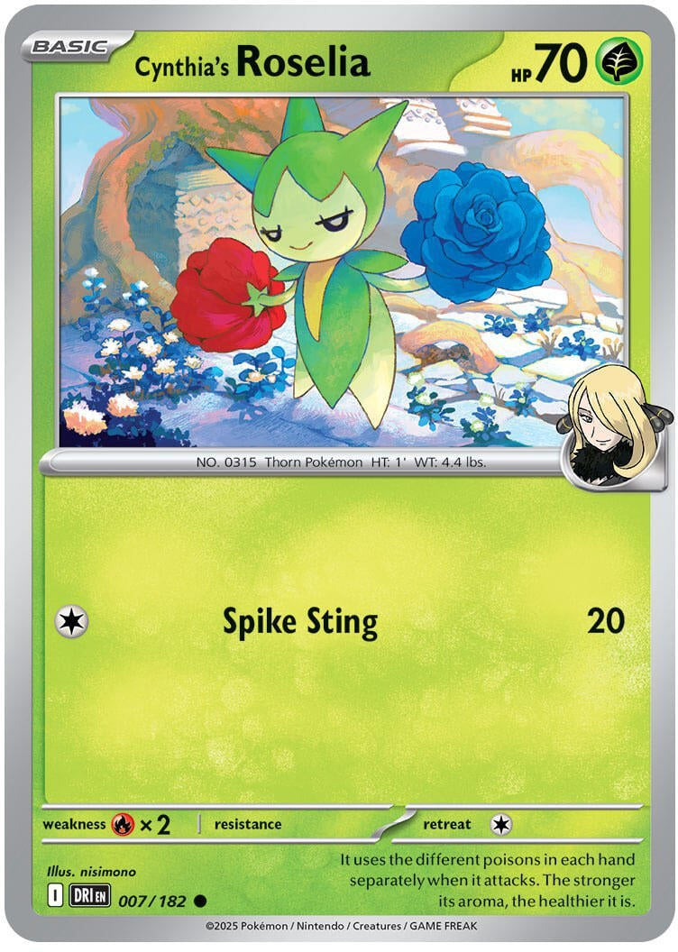 Image for Cynthia's Roselia (007/182) (DRI) - Pokemon | Arkham Games and Comics