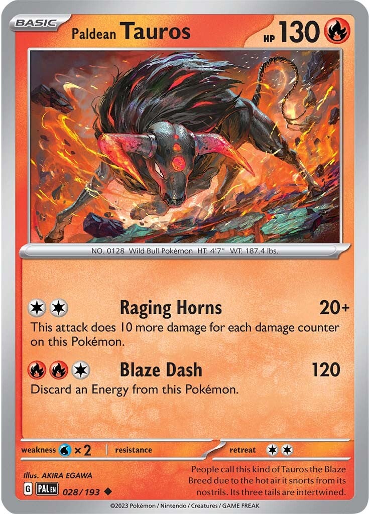 Paldean Tauros (028/193) [Scarlet & Violet: Paldea Evolved] | Arkham Games and Comics