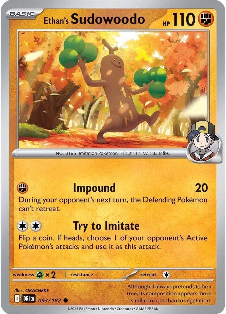 Image for Ethan's Sudowoodo (093/182) (DRI) - Pokemon | Arkham Games and Comics