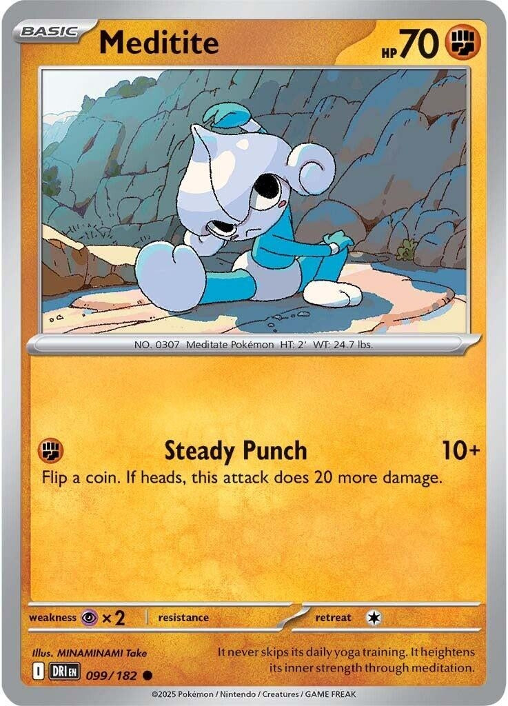 Image for Meditite (099/182) (DRI) - Pokemon | Arkham Games and Comics