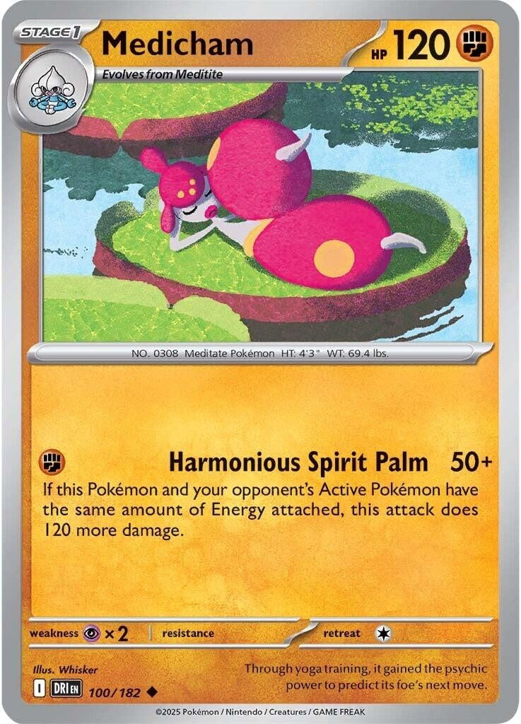 Image for Medicham (100/182) (DRI) - Pokemon | Arkham Games and Comics