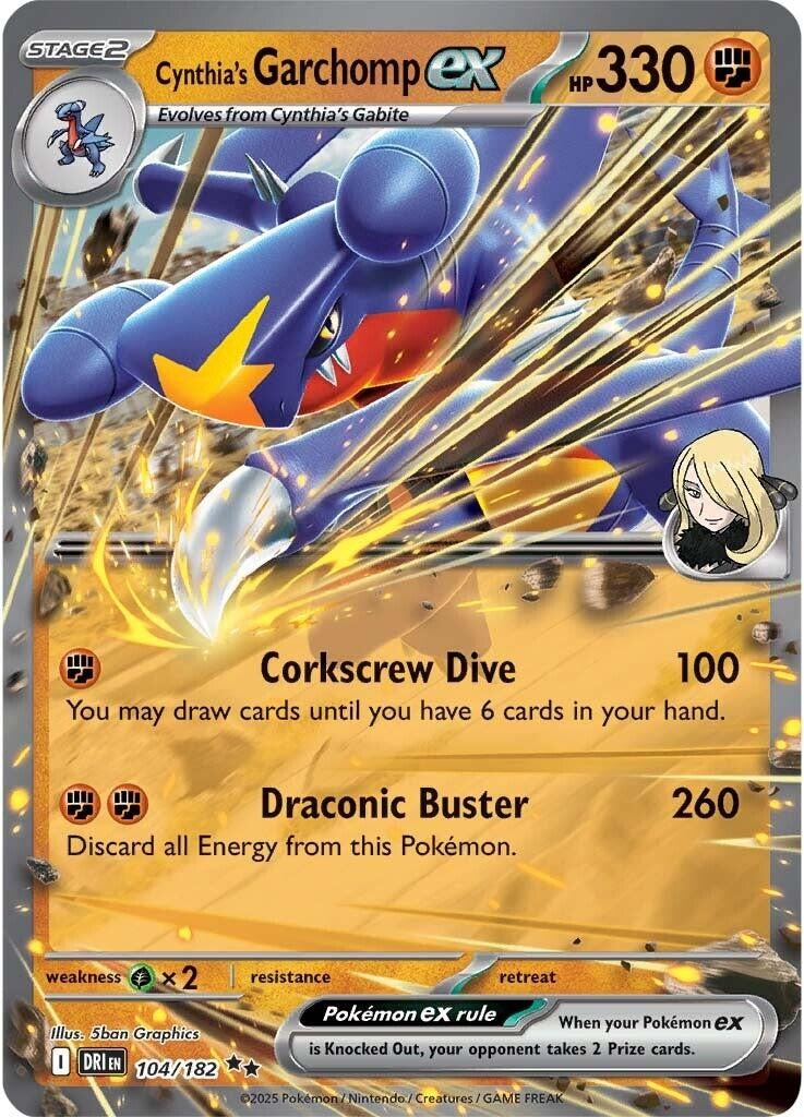 Image for Cynthia's Garchomp ex (104/182) (DRI) - Pokemon | Arkham Games and Comics