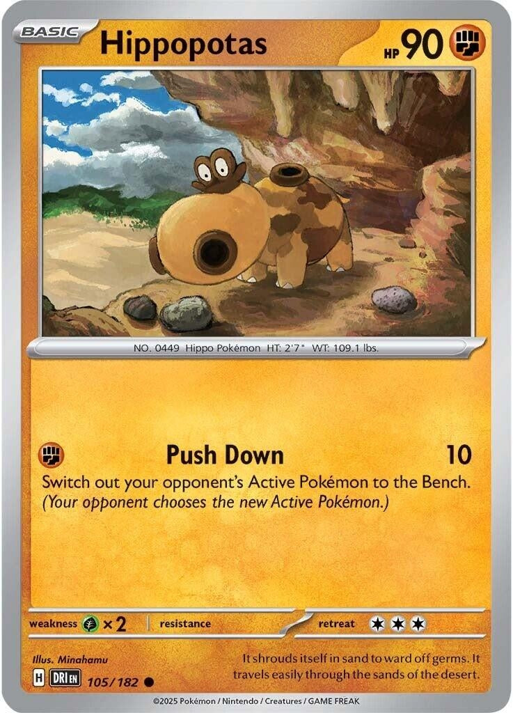 Image for Hippopotas (105/182) (DRI) - Pokemon | Arkham Games and Comics