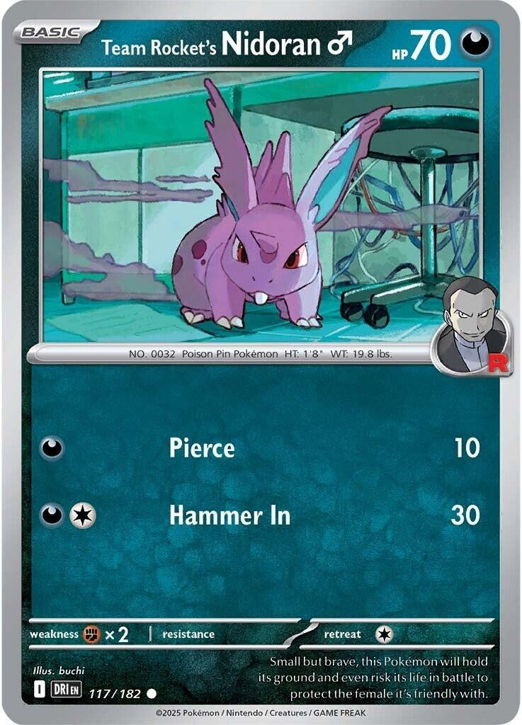 Image for Team Rocket's Nidorand (117/182) (DRI) - Pokemon | Arkham Games and Comics