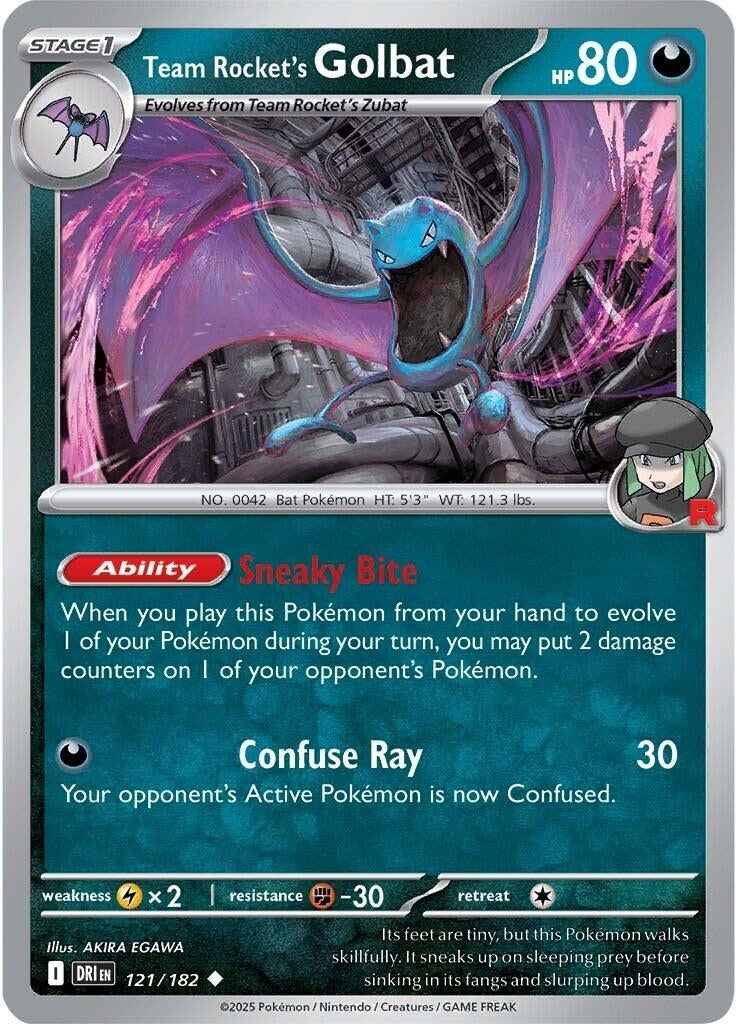 Image for Team Rocket's Golbat (121/182) (DRI) - Pokemon | Arkham Games and Comics