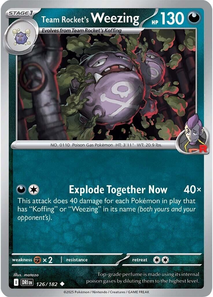 Image for Team Rocket's Weezing (126/182) (DRI) - Pokemon | Arkham Games and Comics