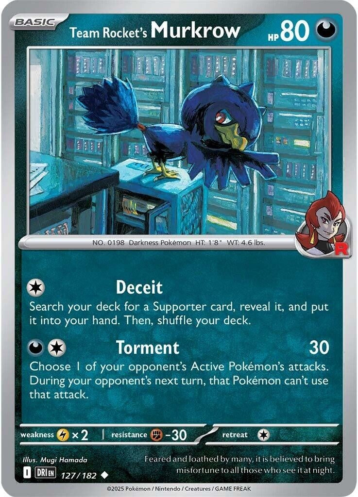 Image for Team Rocket's Murkrow (127/182) (DRI) - Pokemon | Arkham Games and Comics