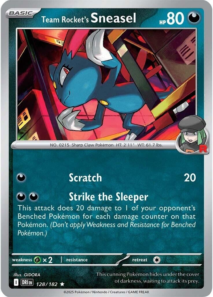 Image for Team Rocket's Sneasel (128/182) (DRI) - Pokemon | Arkham Games and Comics