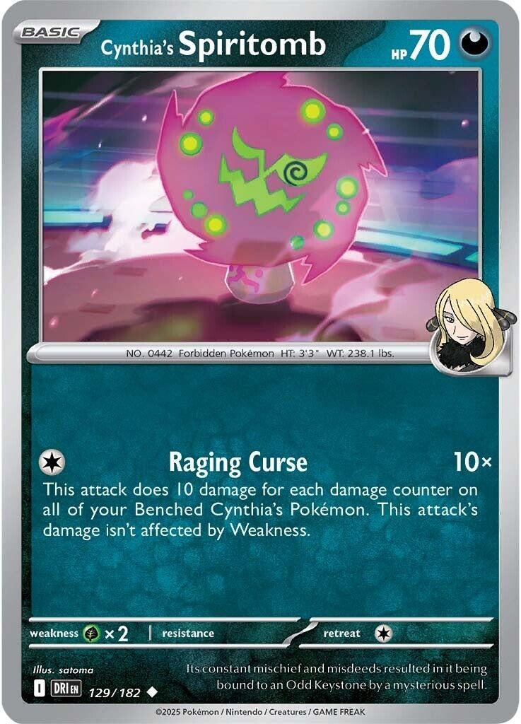Image for Cynthia's Spiritomb (129/182) (DRI) - Pokemon | Arkham Games and Comics