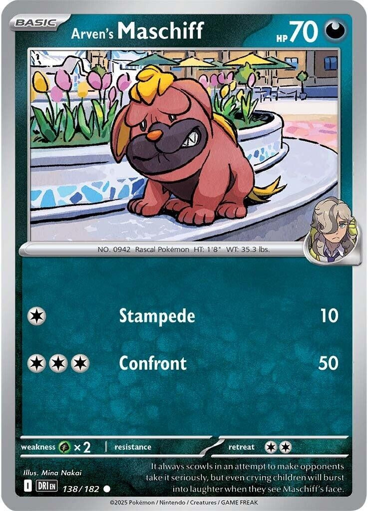 Image for Arven's Maschiff (138/182) (DRI) - Pokemon | Arkham Games and Comics