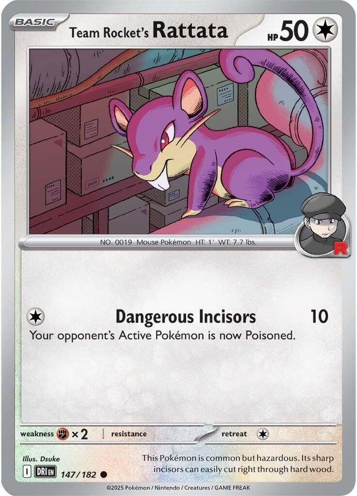 Image for Team Rocket's Rattata (147/182) (DRI) - Pokemon | Arkham Games and Comics