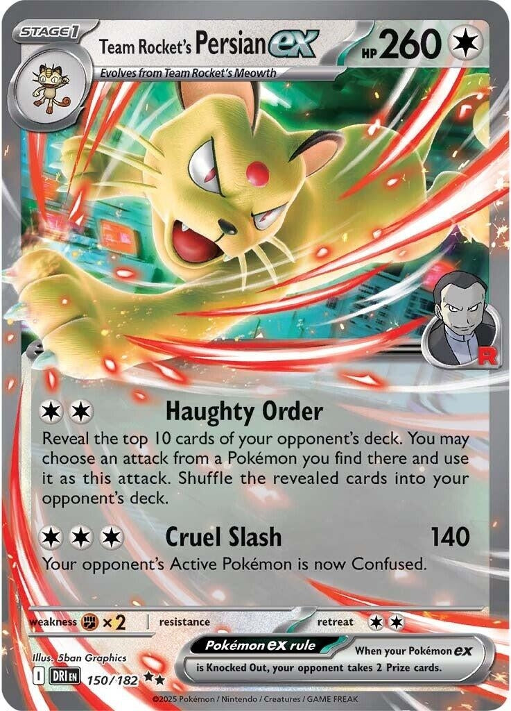 Image for Team Rocket's Persian ex (150/182) (DRI) - Pokemon | Arkham Games and Comics