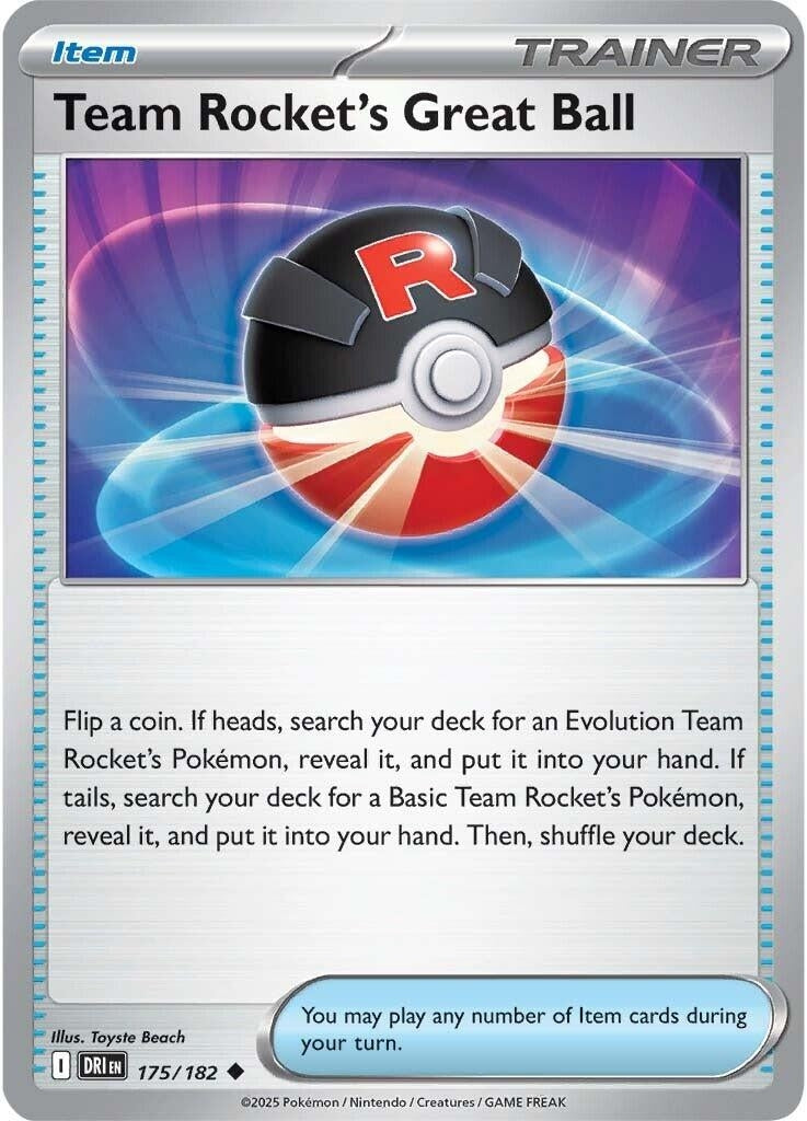 Image for Team Rocket's Great Ball (175/182) (DRI) - Pokemon | Arkham Games and Comics