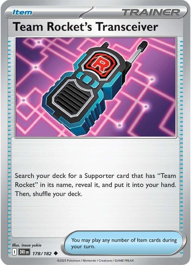 Image for Team Rocket's Transceiver (178/182) (DRI) - Pokemon | Arkham Games and Comics