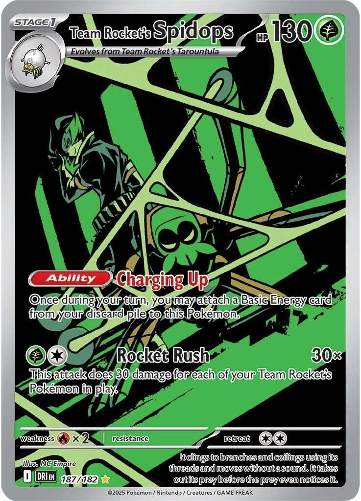 Image for Team Rocket's Spidops (187/182) (DRI) - Pokemon | Arkham Games and Comics