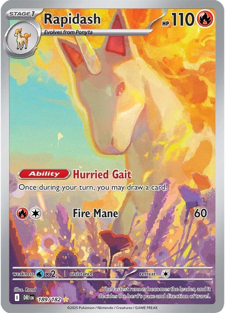 Image for Rapidash (189/182) (DRI) - Pokemon | Arkham Games and Comics