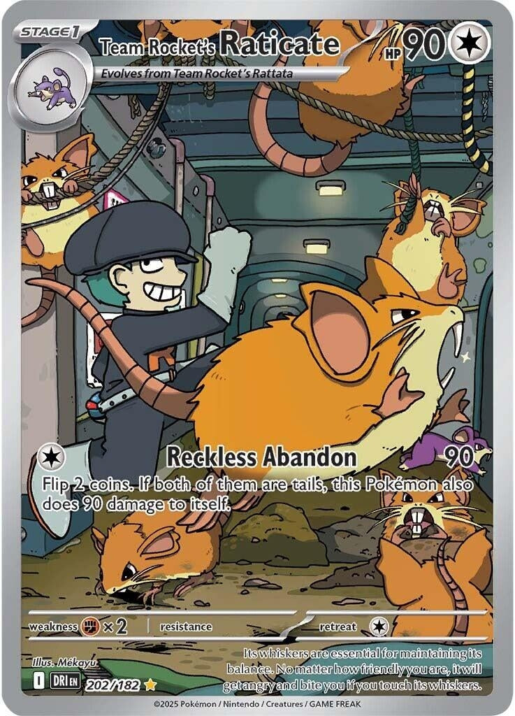 Image for Team Rocket's Raticate (202/182) (DRI) - Pokemon | Arkham Games and Comics
