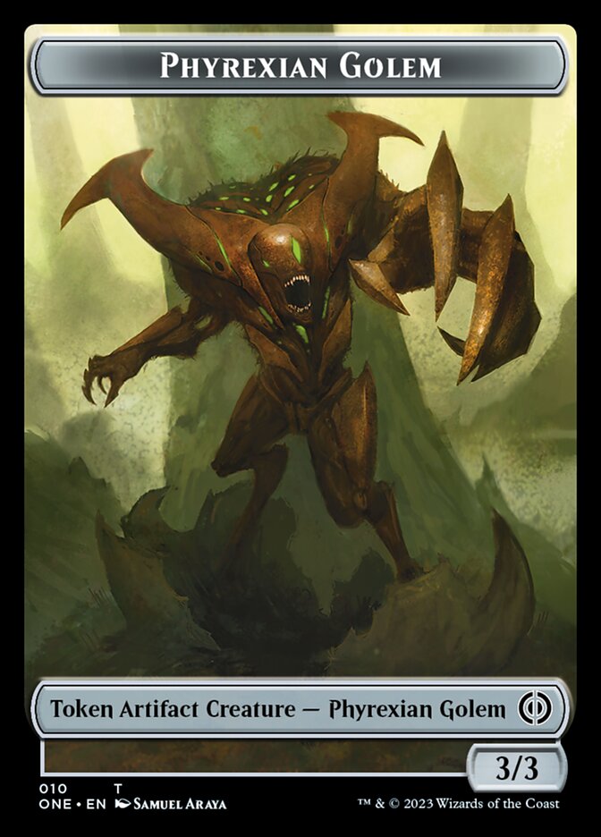 Phyrexian Golem Token [Phyrexia: All Will Be One Tokens] | Arkham Games and Comics