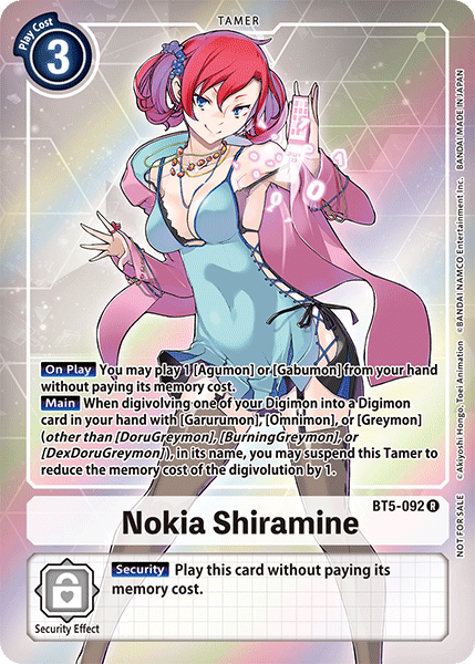 Nokia Shiramine [BT5-092] (Buy-A-Box Promo) [Battle of Omni Promos] | Arkham Games and Comics