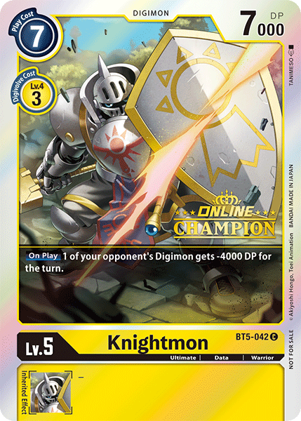 Knightmon [BT5-042] (Online Champion) [Battle of Omni Promos] | Arkham Games and Comics