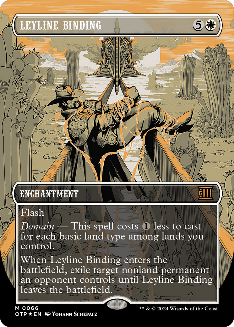 Leyline Binding (Textured Foil) [Outlaws of Thunder Junction: Breaking News] | Arkham Games and Comics