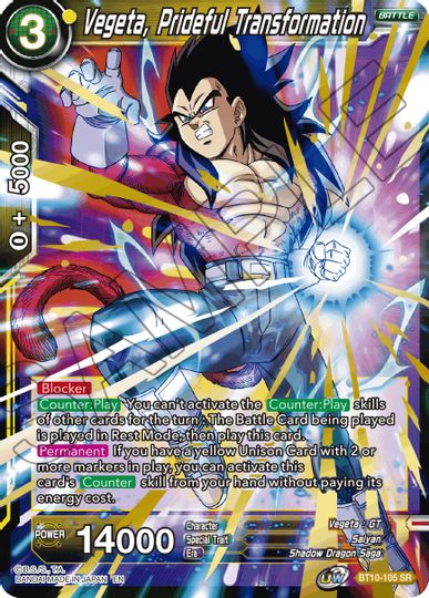 Vegeta, Prideful Transformation (Event Pack 08) (BT10-105) [Tournament Promotion Cards] | Arkham Games and Comics