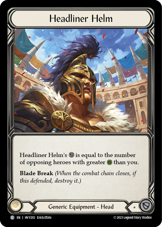 Headliner Helm [HVY202] (Heavy Hitters)  Cold Foil | Arkham Games and Comics