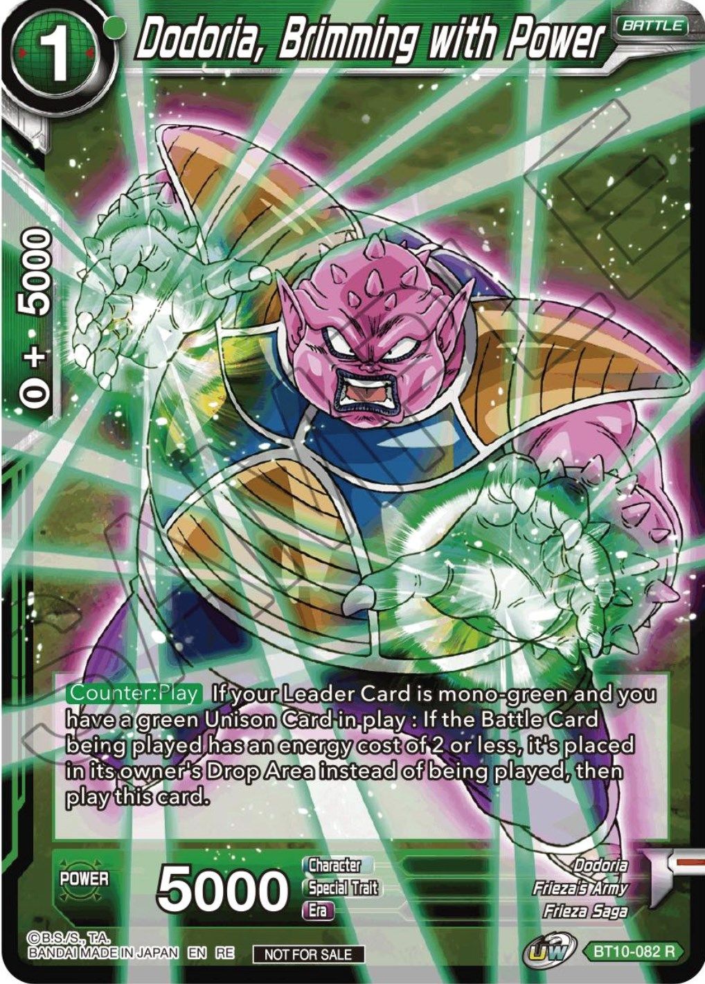 Dodoria, Brimming with Power (Championship Selection Pack 2023 Vol.1) (BT10-082) [Tournament Promotion Cards] | Arkham Games and Comics