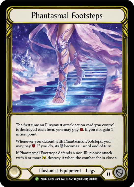 Phantasmal Footsteps (Golden) [FAB019] (Promo)  Cold Foil | Arkham Games and Comics