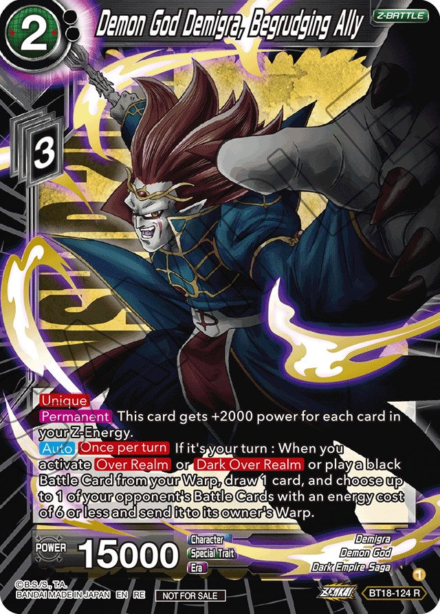 Demon God Demigra, Begrudging Ally (Championship 2022) (BT18-124) [Promotion Cards] | Arkham Games and Comics