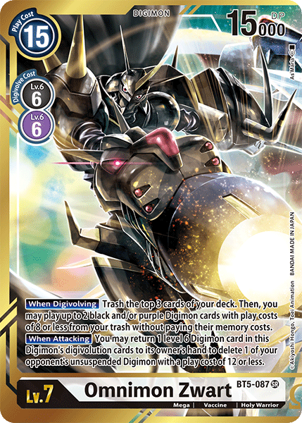 Omnimon Zwart [BT5-087] (Alternate Art - As'Maria) [Battle of Omni] | Arkham Games and Comics