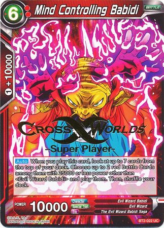 Mind Controlling Babidi (Super Player Stamped) (BT2-022) [Tournament Promotion Cards] | Arkham Games and Comics