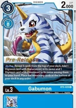 Gabumon [BT5-020] [Battle of Omni Pre-Release Promos] | Arkham Games and Comics