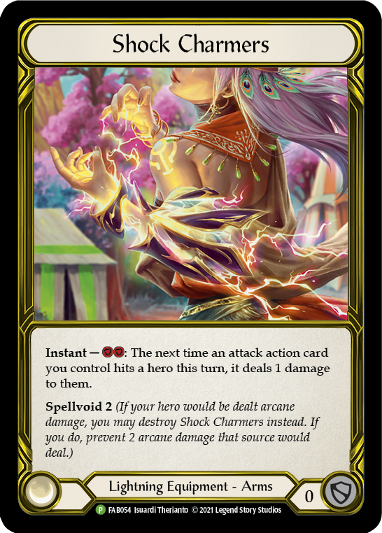 Shock Charmers (Golden) [FAB054] (Promo)  Cold Foil | Arkham Games and Comics