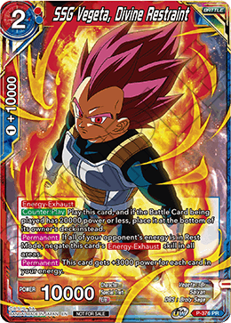 SSG Vegeta, Divine Restraint (Unison Warrior Series Boost Tournament Pack Vol. 7) (P-376) [Tournament Promotion Cards] | Arkham Games and Comics