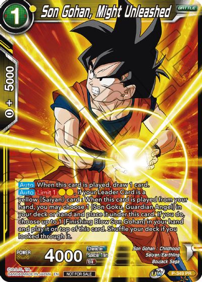 Son Gohan, Might Unleashed (P-349) [Tournament Promotion Cards] | Arkham Games and Comics