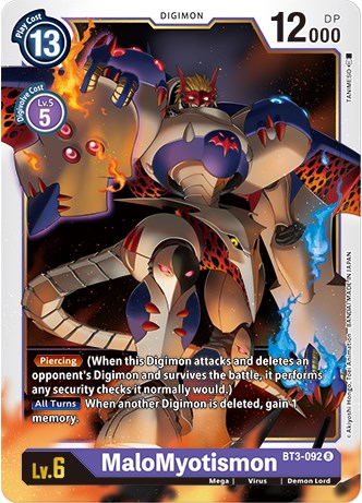 MaloMyotismon [BT3-092] (Revision Pack 2021) [Release Special Booster Promos] | Arkham Games and Comics