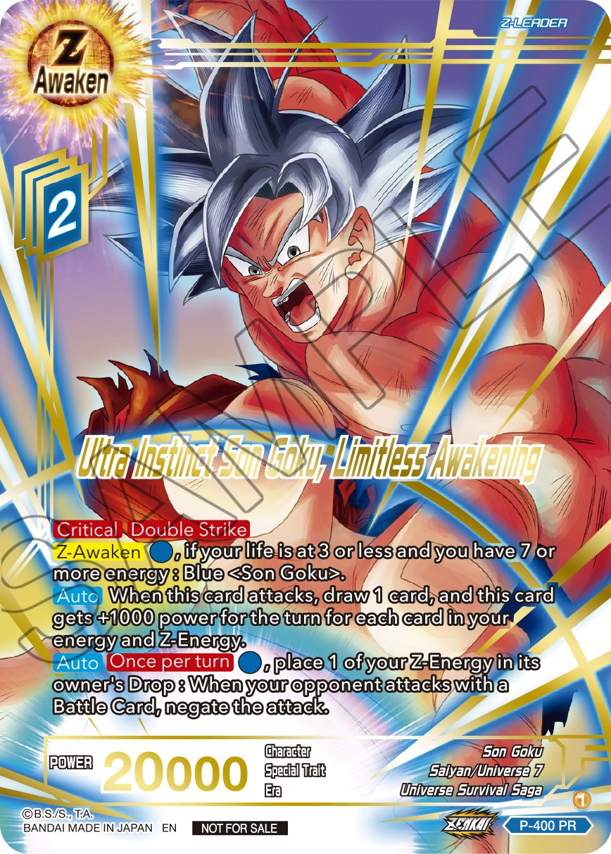 Ultra Instinct Son Goku, Limitless Awakening (Gold-Stamped) (P-400) [Promotion Cards] | Arkham Games and Comics