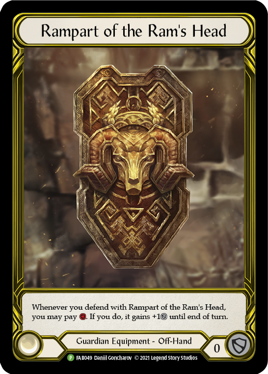 Rampart of the Ram's Head (Golden) [FAB049] (Promo)  Cold Foil | Arkham Games and Comics